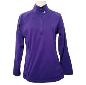 Under Armour ColdGear 1/2 Zip Women’s Large Mock Neck Purple Training Top Jacket